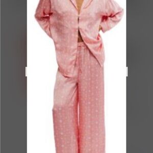 Free People Pink Polka Dot Pajama Set